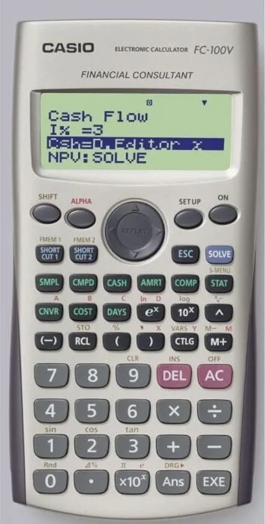 Calculatrice Financière Casio FC-100V de Poche pour Banque et Gestion