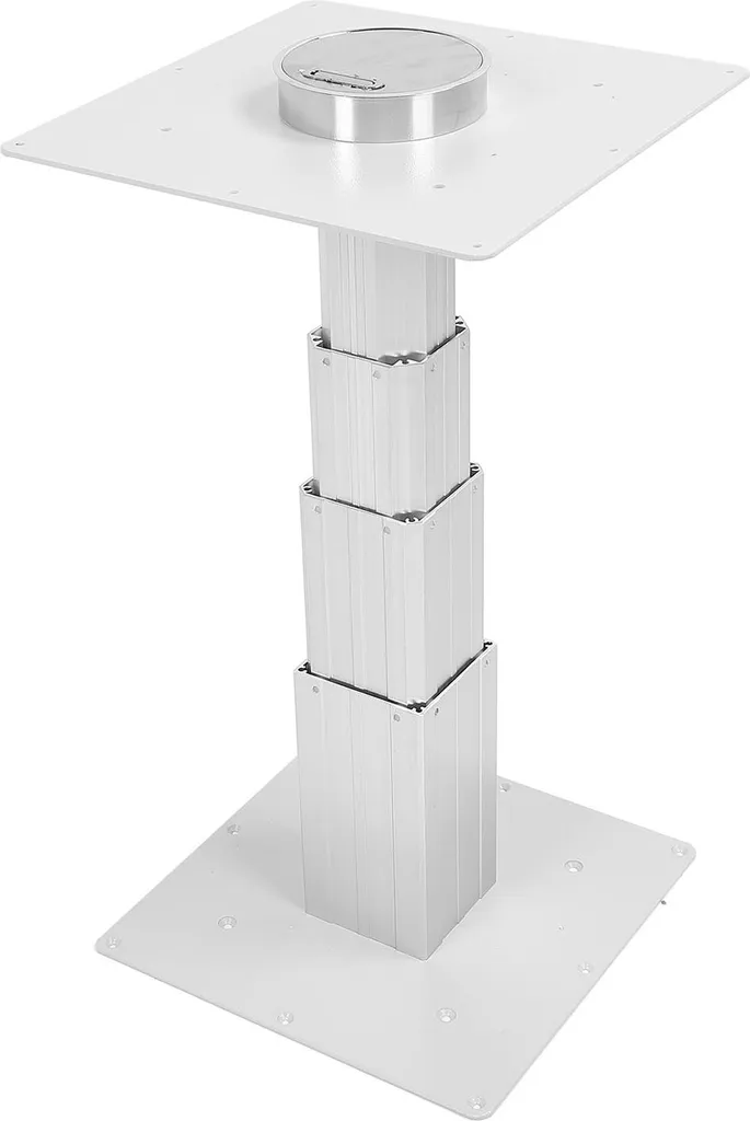Pied de table télescopique robuste en alu pour l'aménagement de van