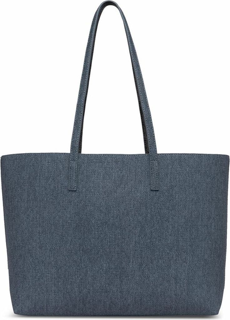 REPLAY Schultertasche Shopper Blue Denim + Black Denim blau grau