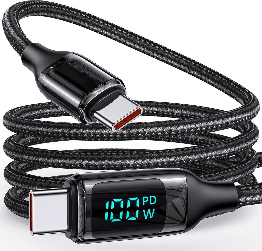 100W USB C Schnellladekabel Kabel 1,8m Smartphone Kabel für iPhone 17 16 15 Macbook Pro Max 2026 Macbook Air 2026 iPad Pro 2025 Samsung Galaxy Tab...