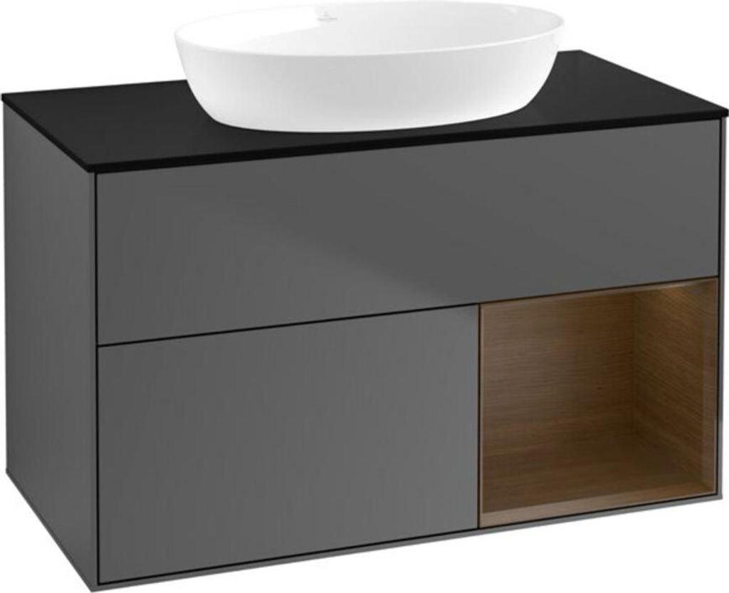 V&B Waschtischunterschrank Finion 100, Pl bla m, Reg wal ven, Anthrac. m