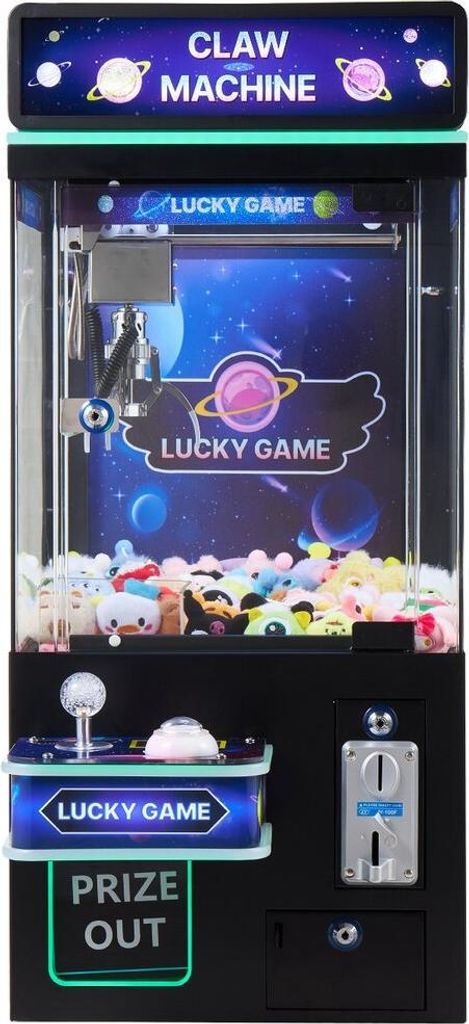 Claw Crane Machine, Medium-Sized Arcade Game Machine with Light & Sound, Adjustable Steel Claws, Precise Toy Candy Grabber Prize Dispenser Vending ...