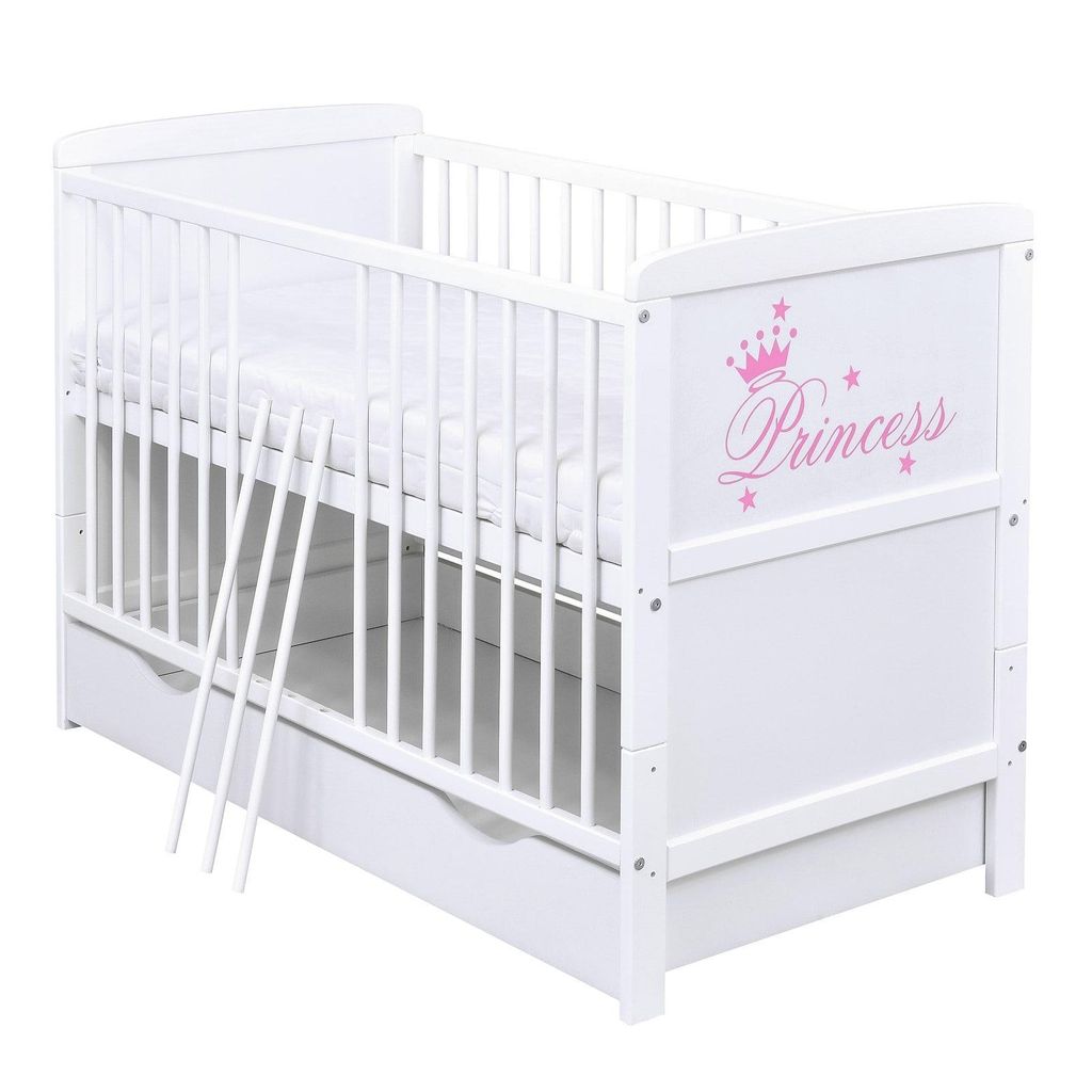 Baby-Delux Babybett Gitterbett Kinderbett Natalie Princess Produktbild 