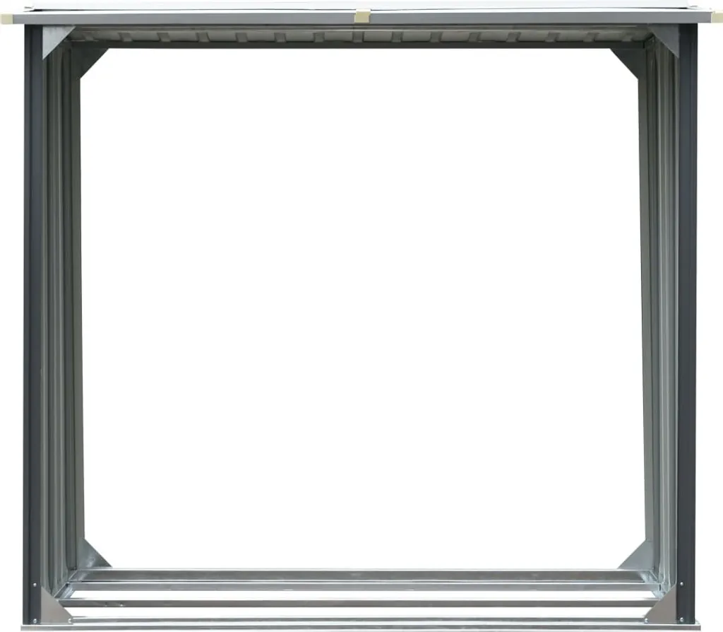 Rangement bois extérieur en métal gris anthracite 172x91x154 cm vidaXL