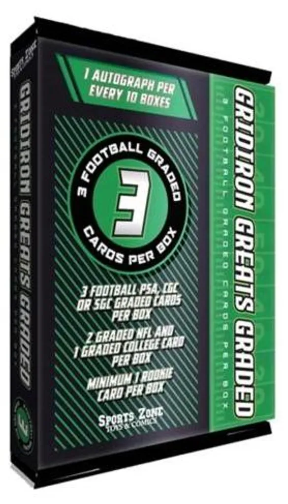 Coffret de 3 cartes classées Football Gridiron pour collectionneur averti