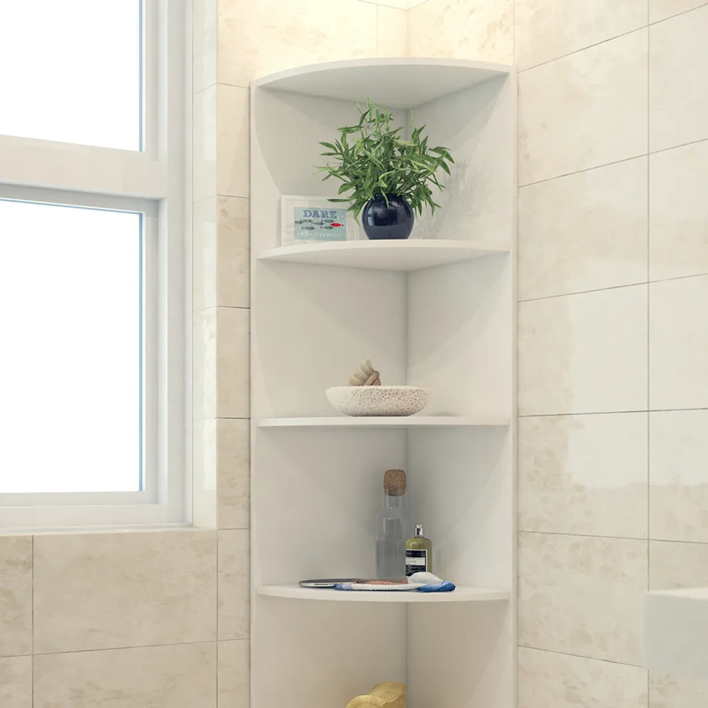 Meuble d'angle Design Blanc 40x180cm Vicco Ecki à 5 Compartiments