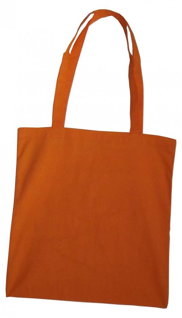 1 Baumwolltragetasche Stofftasche orange 38x42 langer Produktbild 