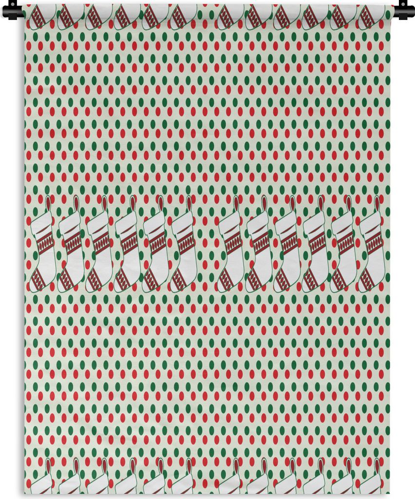 MuchoWow Wandteppich Wandbehang Weihnachten - Muster - Vintage 150x200 cm Tapisserie Dekoration Wandtuch - Wandaufhängung - Moderner