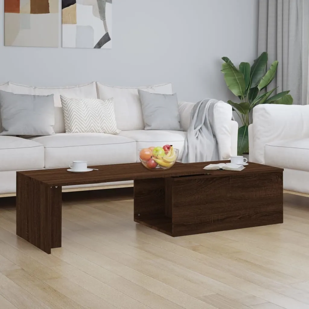 Tavolino Salotto 150x50x35 cm Rovere Marrone | Mobile Pratico e Resistente