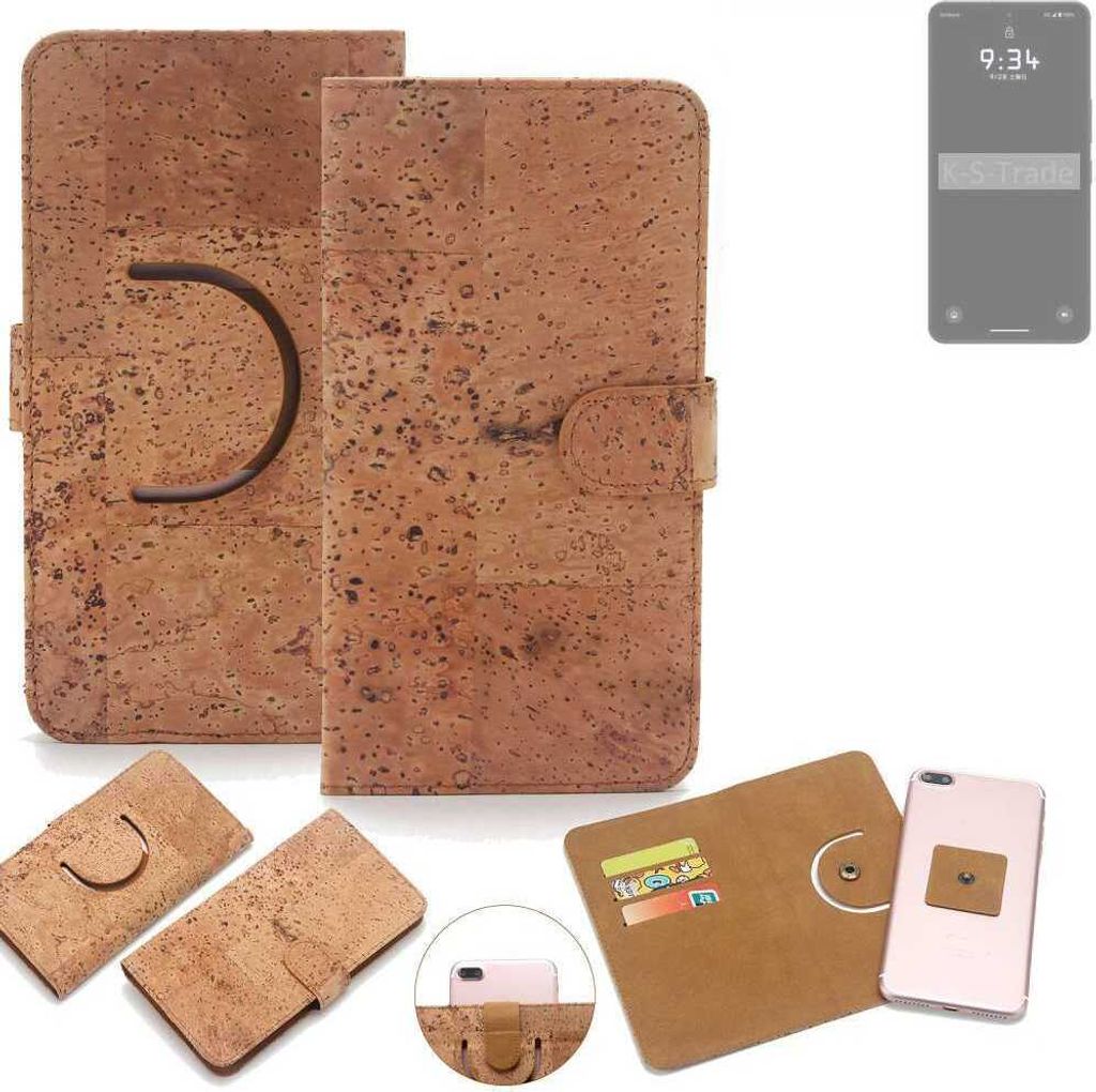 K-S-Trade Handy Hülle Schutz Hülle kompatibel mit Leica Leitz Phone 3 Handyhülle Schutzhülle Korkhülle Kork-Hülle 1x