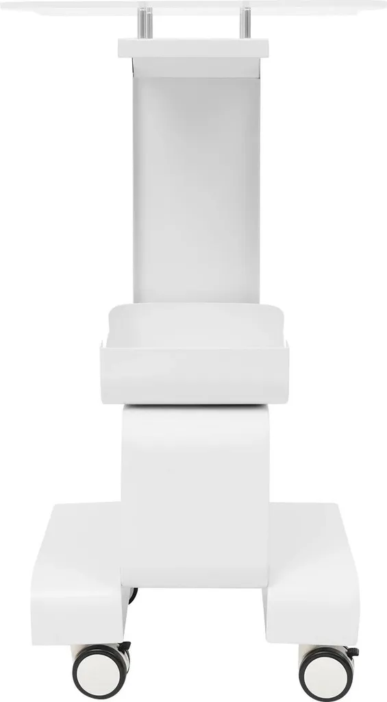 Chariot de beauté métallique blanc mobile haute résistance pour instituts