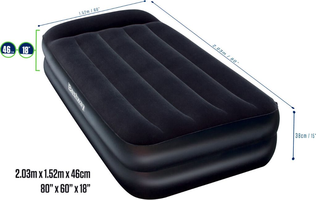 Bestway Luftbett "+" Queen-Size 203x152x46 cm mit Produktbild 61