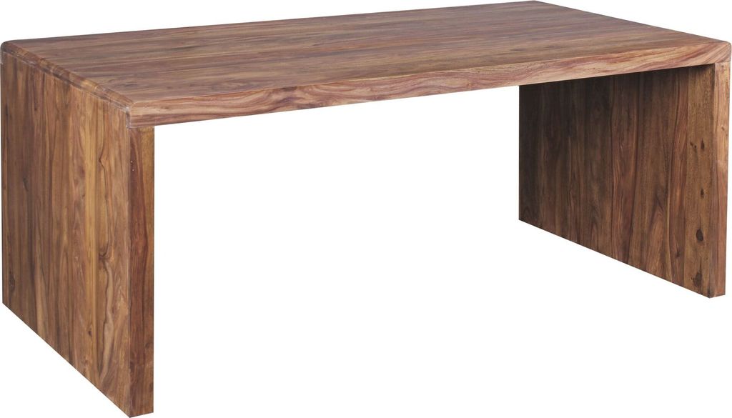KADIMA DESIGN Schreibtisch Teko Natur Sheesham Massivholz Bürotisch Computertisch