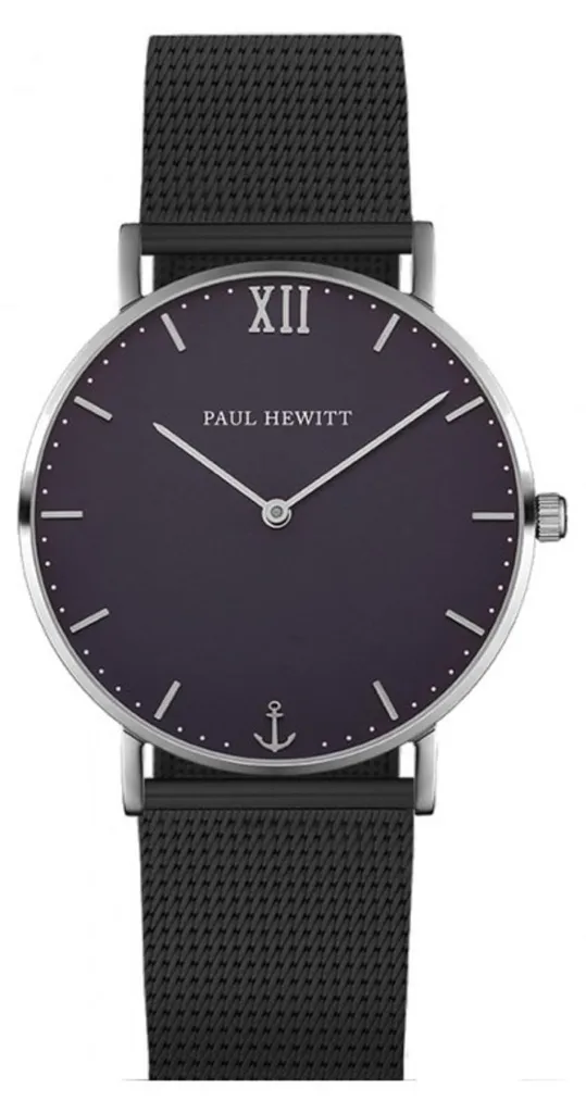 Montre noir et argent étanche et résistante Sailor Line Paul Hewitt