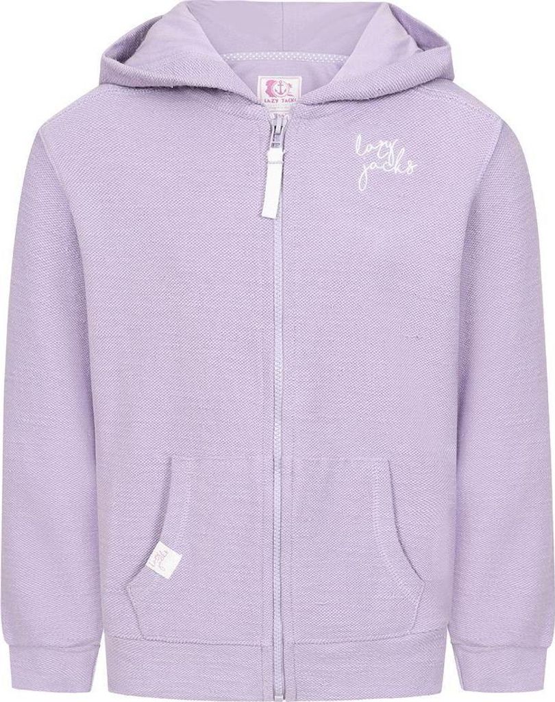 Lazy Jacks - Hoodie mit durchgehendem Reißverschluss für Mädchen, Strukturiert LJ256 (104) (Flieder)