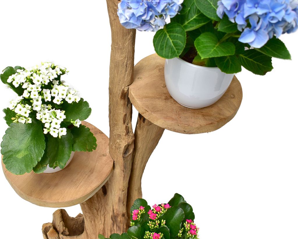 Teak Blumenständer Blumenpodest Pflanzentreppe Ständer Produktbild 6