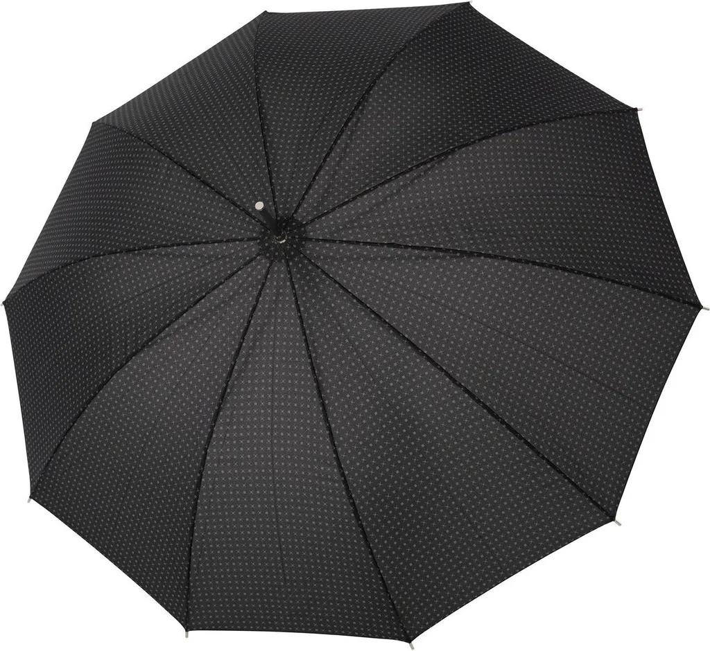 Grand Parapluie Automatique Homme Noir en Carbone Résistant au Vent Fort