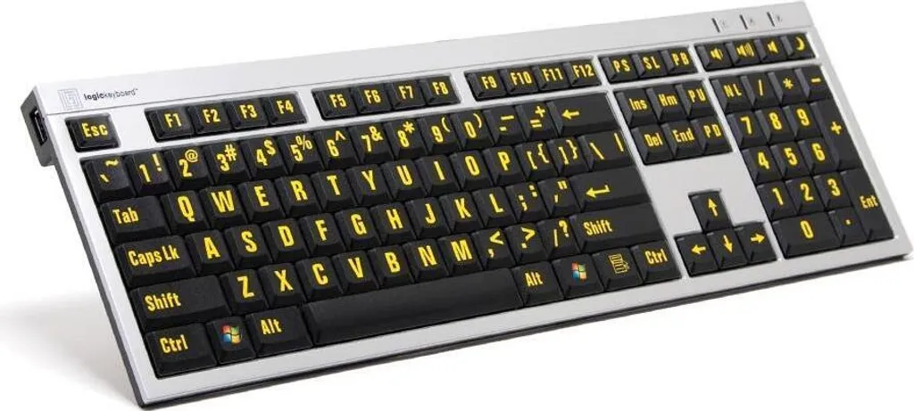 Clavier Grandes Touches pour Fatigue Oculaire USB Français Noir