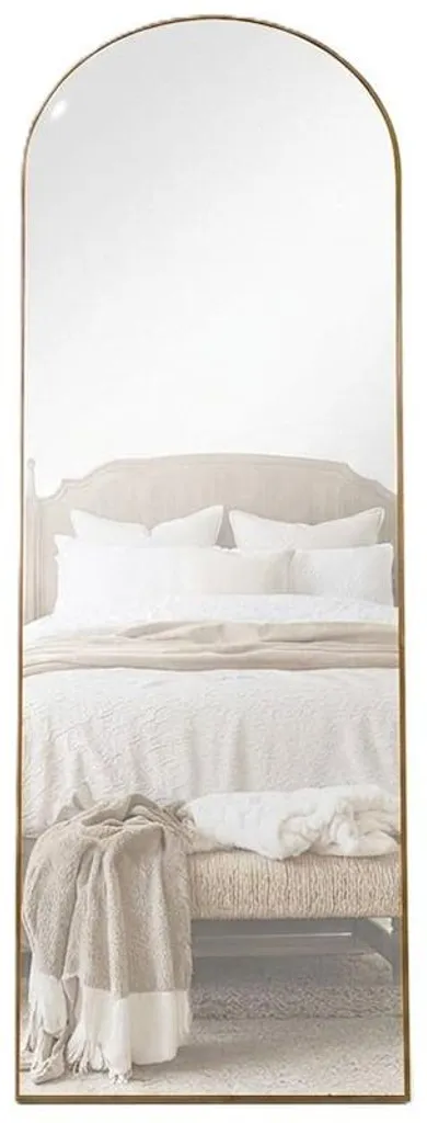 Miroir avec cadre en aluminium ébène 161 x 52 cm - Modèle Studio Lux