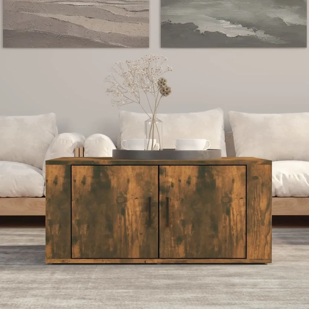 Tavolino da Salotto Moderno 80x50 cm Maison Exclusive Rovere Fumo
