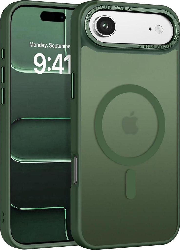 Handyhülle für iPhone Air Hülle MagSafe kompatibel mit Metall Kamerarahmen Magnet Case TPU Kantenschutz