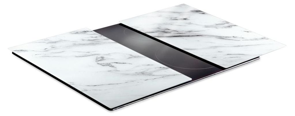 Vilde | Copripiastra per fornelli 2 pz. - 60x52 cm - Bianco Immagine del prodotto 