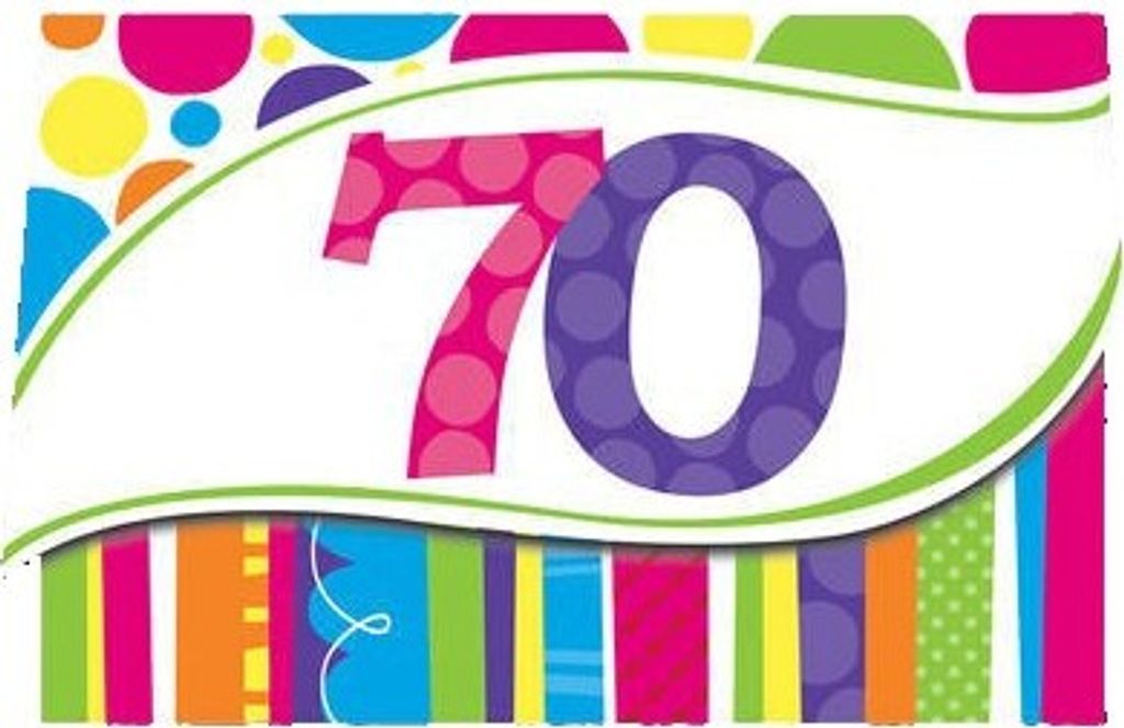 70. Geburtstag 8 Einladungskarten