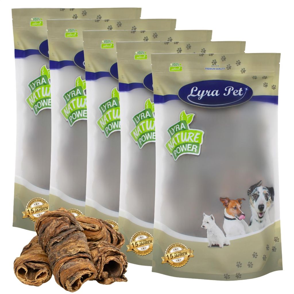 5 kg Lyra Pet® Wrap aus Rinderlunge und Strossen Produktbild 