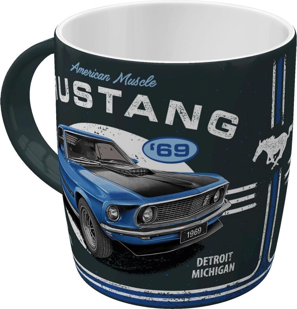 Nostalgic-Art - Kaffeetasse - Ford Mustang - 1969 Mach 1 Blue