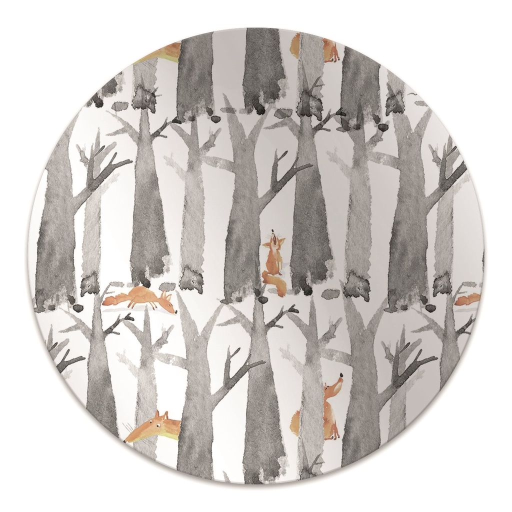 Rundmatte - Stuhlunterlage Bürostuhlunterlage - Rund Ø 100 cm - Bodenmatte - Fußmatte - Liski im Wald