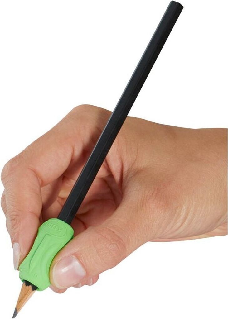 KUM AZ406.00.22-G - Schreiblernhilfe Sattler Grip A7 G, für Rechts- und Linkshänder, grün, 1 Stück