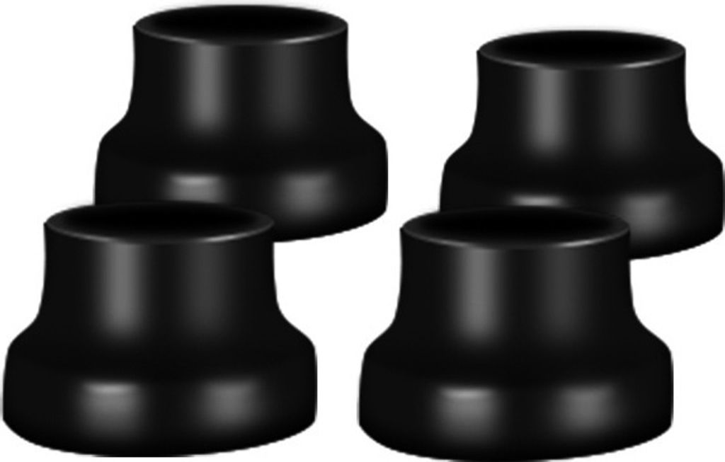 INF Anti-Rutsch-Gummifüße für Gehstöcke - 4er Set