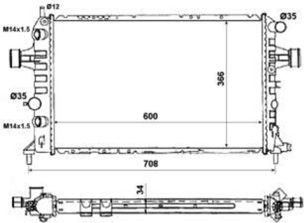 NRF Kühler, Motorkühlung 58178