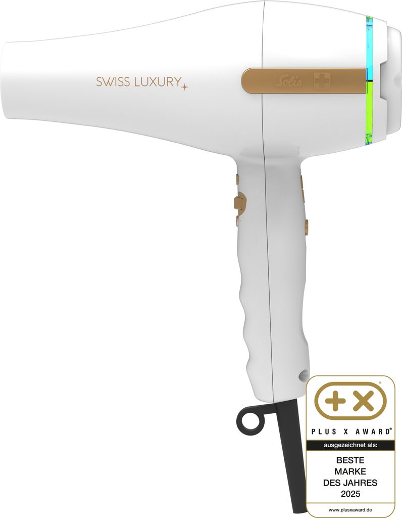 Solis Swiss Luxury Haartrockner, 2100 W, Ionen, 14 Stufen + Kaltluft-Taste