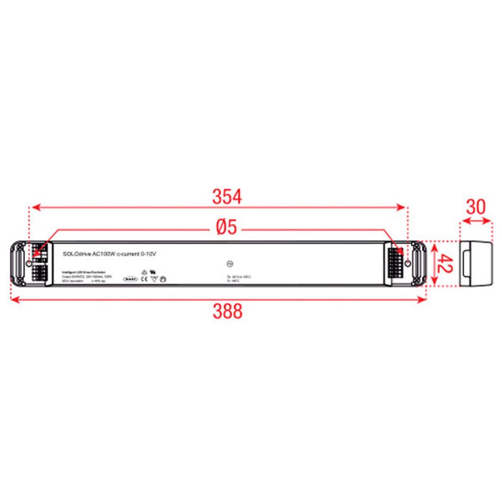 EldoLED DUALdrive AC 100 W Constant Current eldoLED DL1060/A - DALI - 2 Vorschaltgeräte - 4 Ausgänge