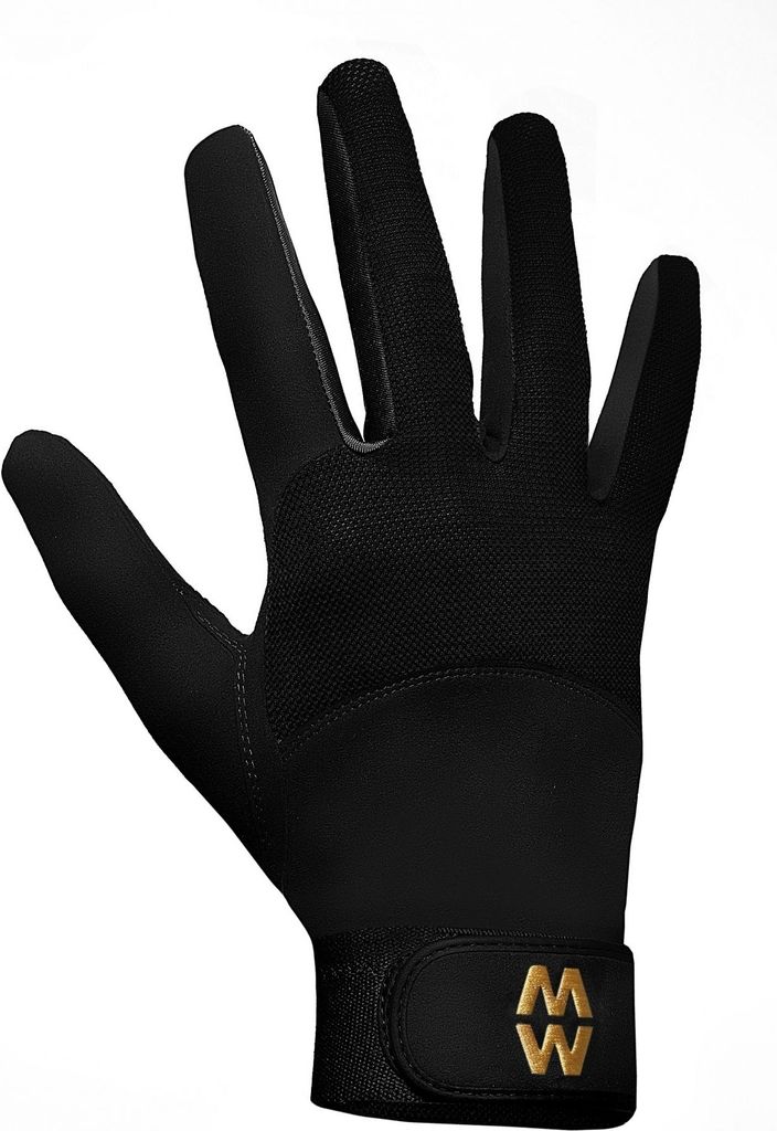 MacWet Unisex Mesh Reithandschuhe, langes Bündchen BZ1185 (8,5cm) (Schwarz)