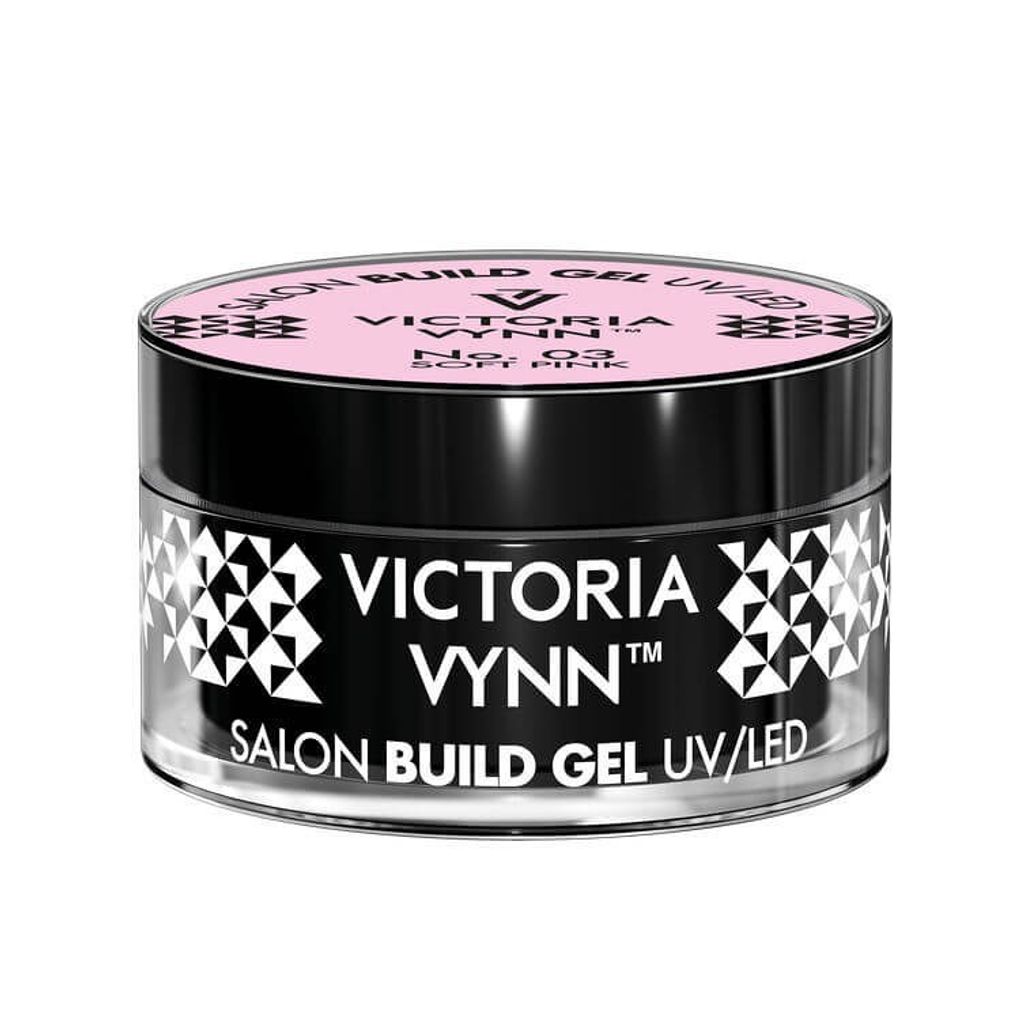 A jar of Victoria Vynn Build Gel UV/LED in Soft Pink.