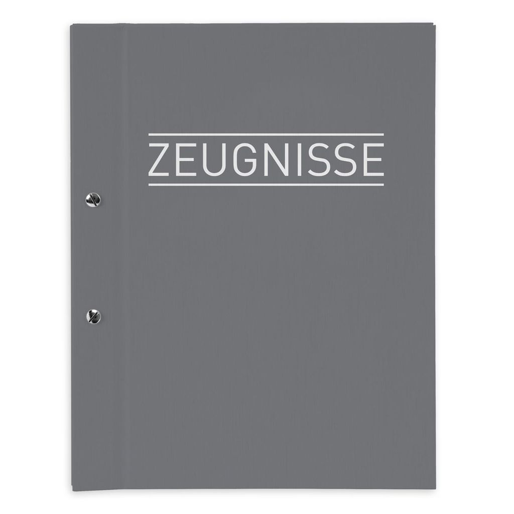 itenga Zeugnismappe A4 mit Schraubverschluss grau