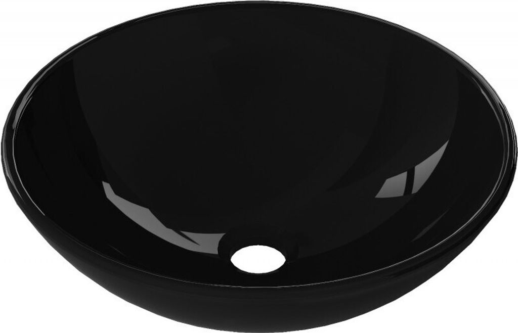 Mexen Mira Aufsatzwaschbecken aus Glas 42 x 42 cm, Schwarz - 24124270