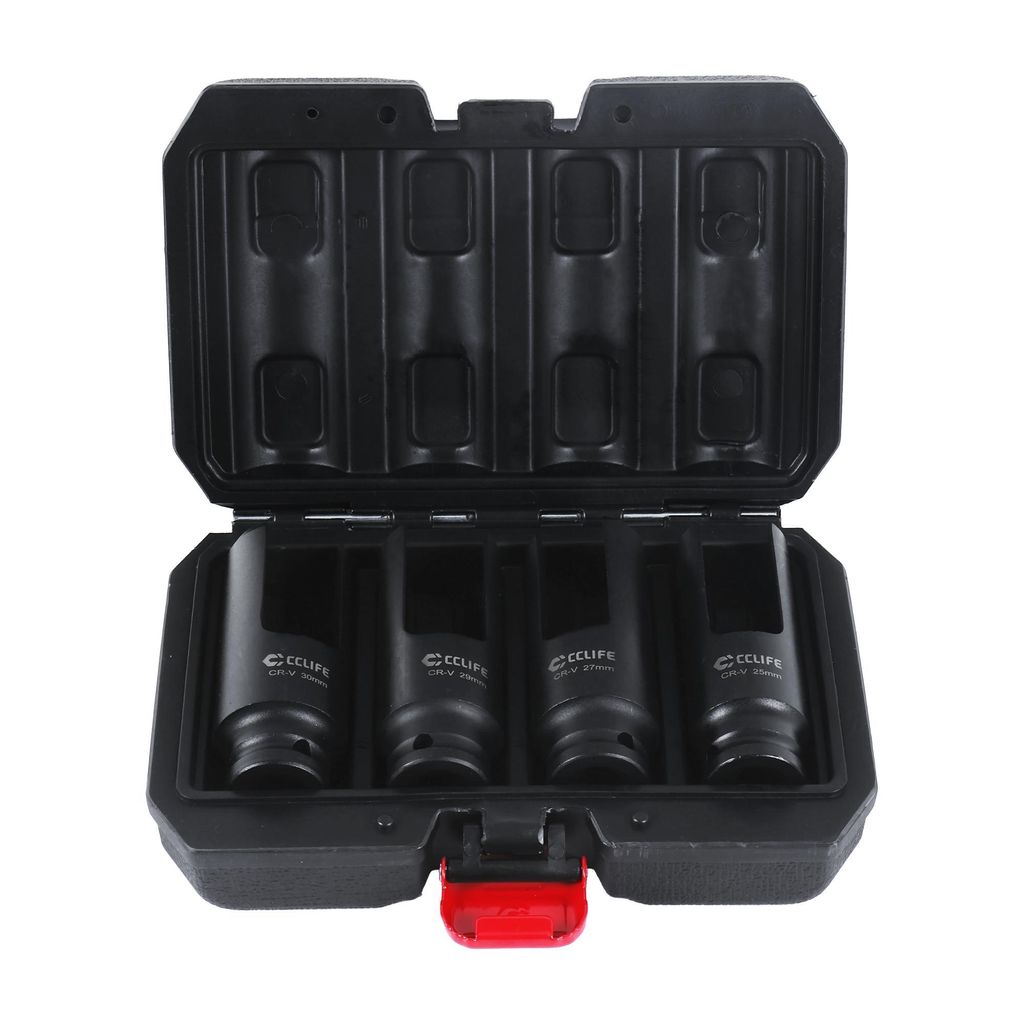 Diesel Einspritzdüsen Steckschlüssel Set 4tlg 25 27 29 30 mm 1/2 Zoll CR-V Injektor Werkzeug Satz für Common Rail Motor Reparatur Auto Werkstatt