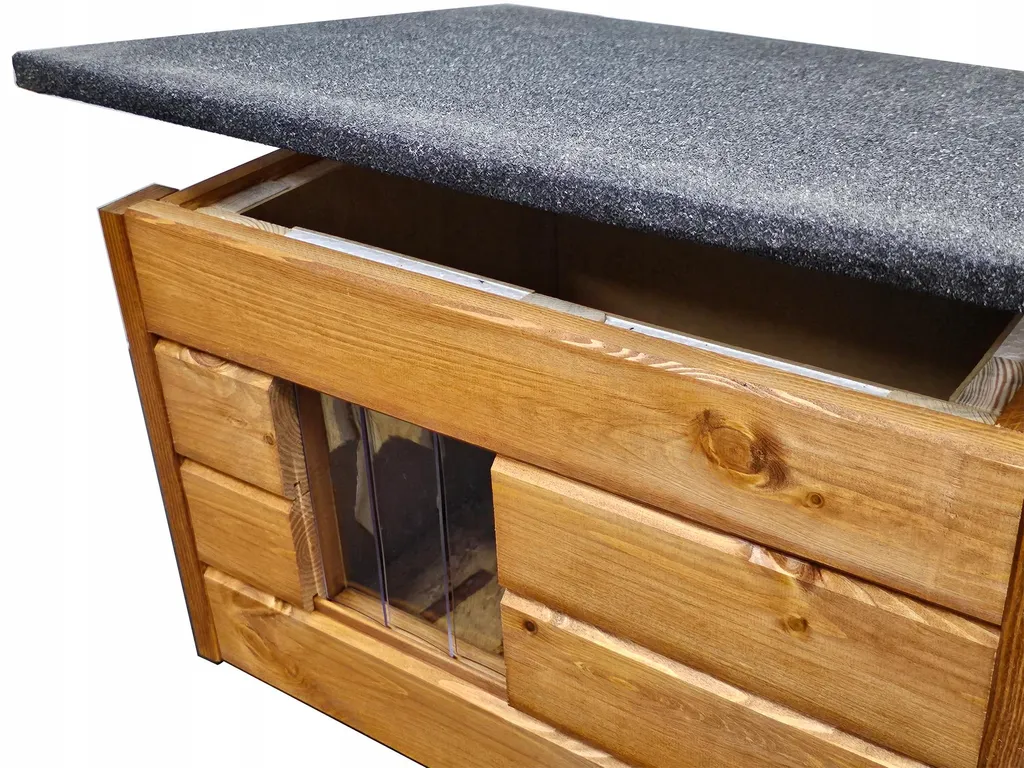 Niche chat résistante aux intempéries - Maison bois XXL Rustica neuve