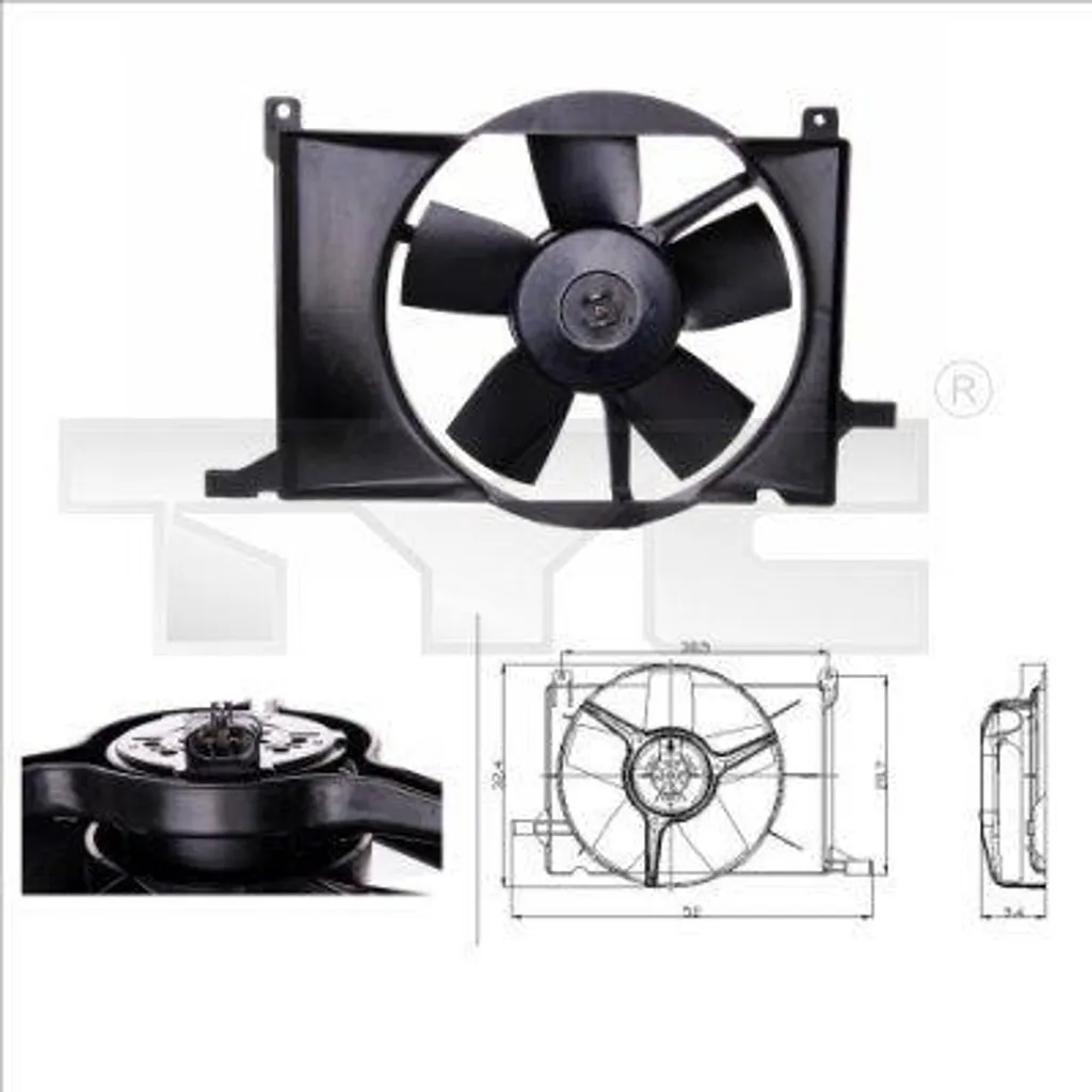 Ventilateur moteur électrique OE 1341258 pour Opel Combo et Corsa B 1.4