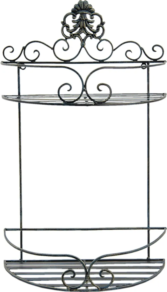 Mensola a muro Clayre & Eef 33x16x53 cm in ferro nero