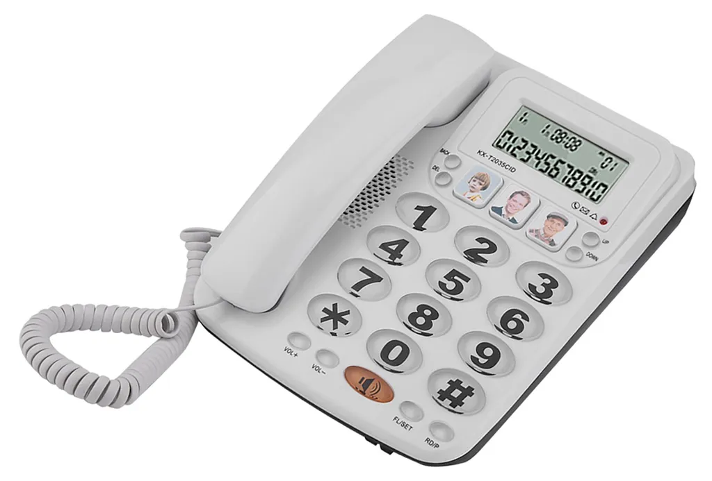 Poste téléphonique fixe professionnel à 2 lignes avec mains libres - 5