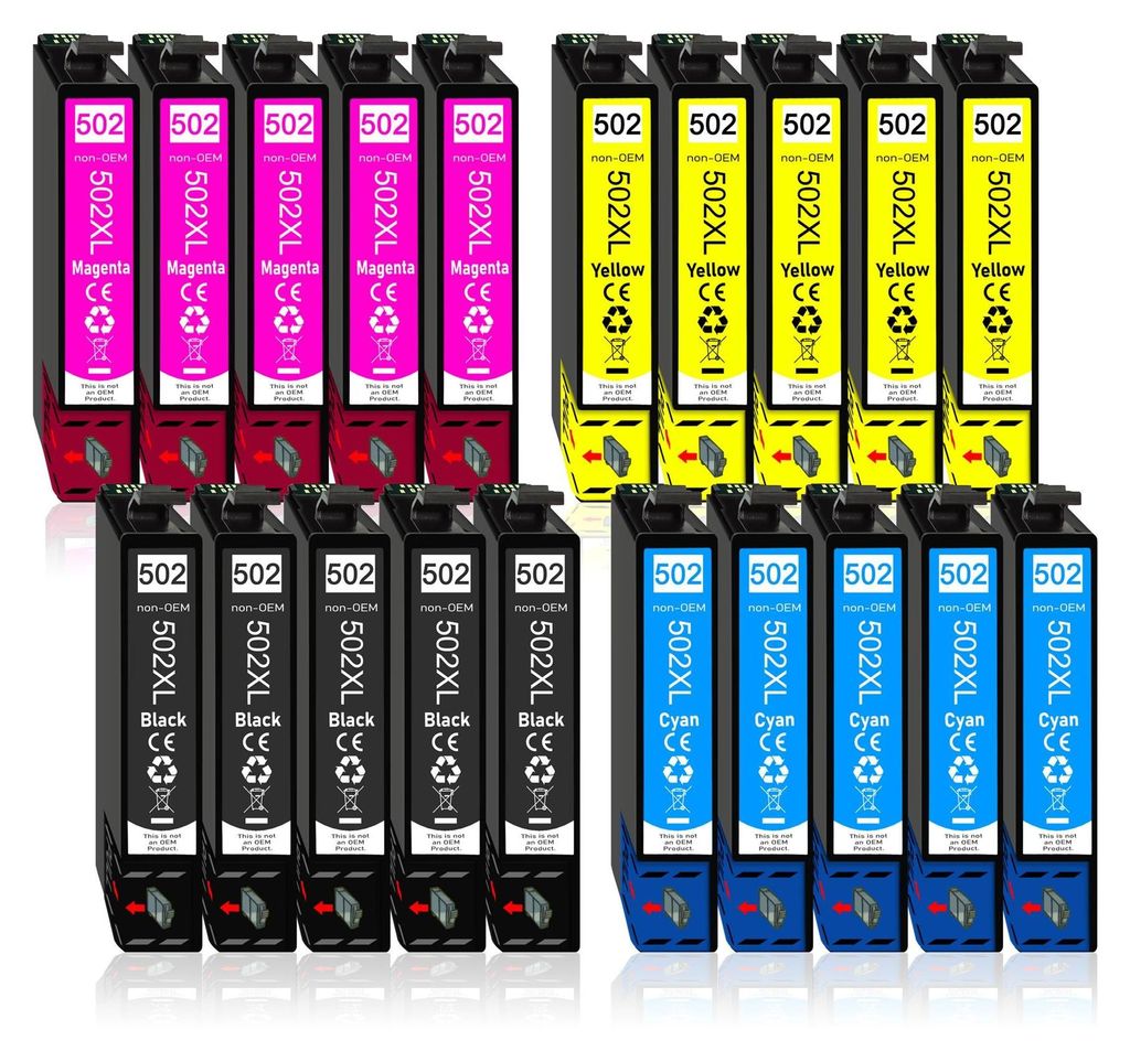 20er Pack Druckerpatronen 502 502XL kompatibel mit Epson Produktbild 