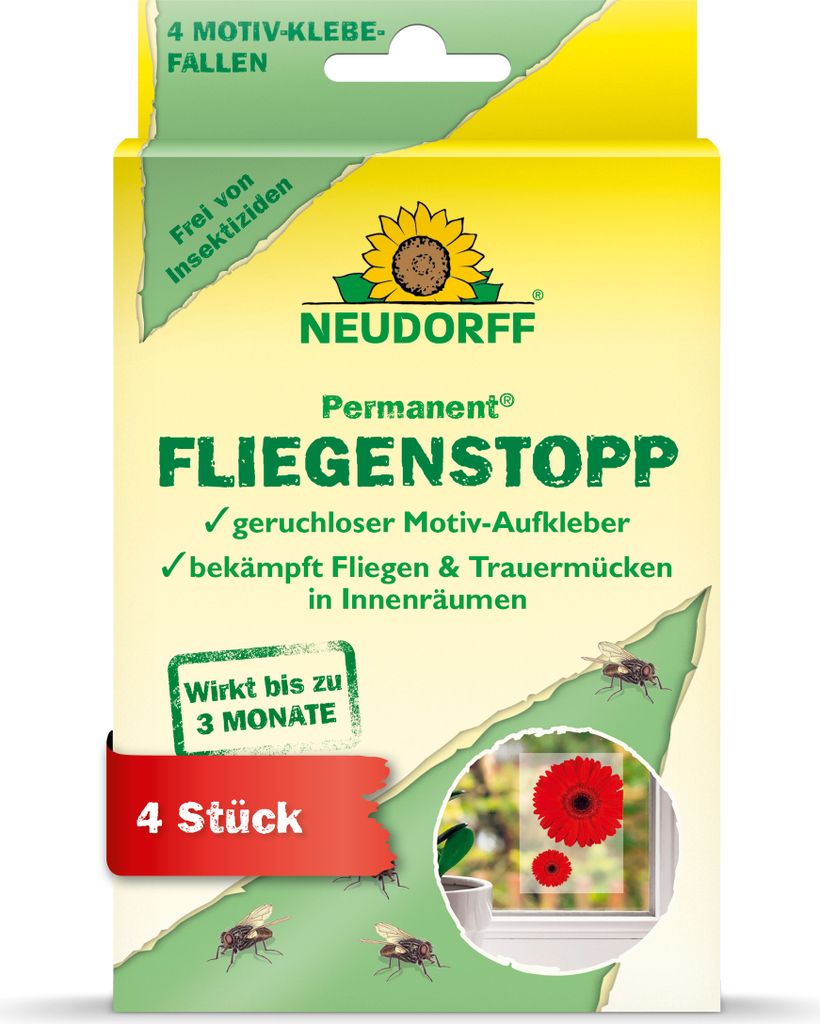 Neudorff Permanent FliegenStopp 4 St. Fliegen zuverlässig bekämpfen