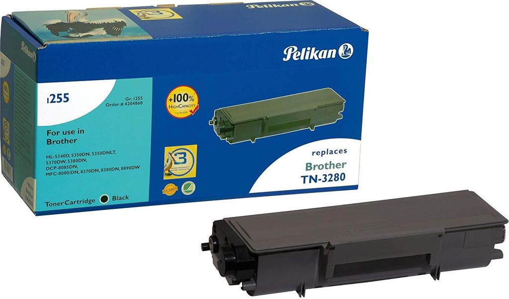 Pelikan toner Brother TN-3280 1255HC noir rebuilt Image du produit 