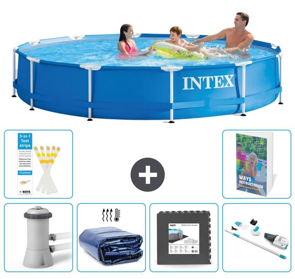 Frame Pool Rund - 366x76 cm - 7-teilig S315