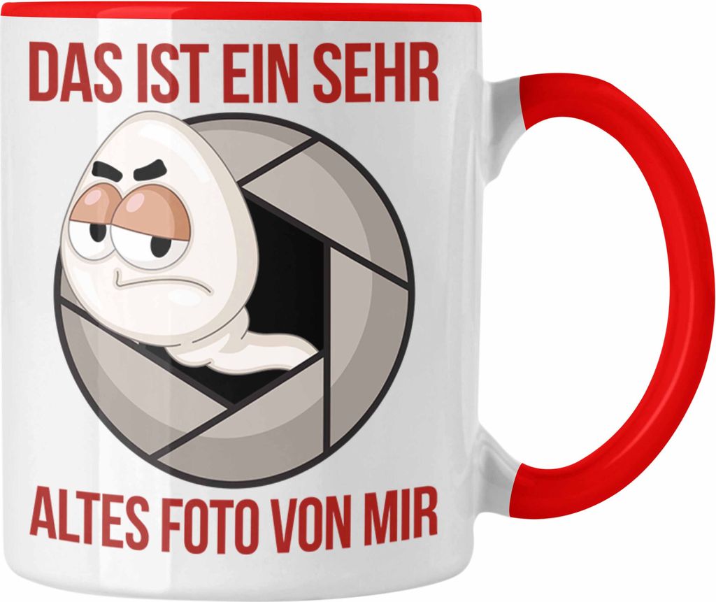 Trendation - Das Ist Ein Sehr Altes Foto Von Mir Tasse Geschenk Männer Humor Witz Herren Becher (Rot)
