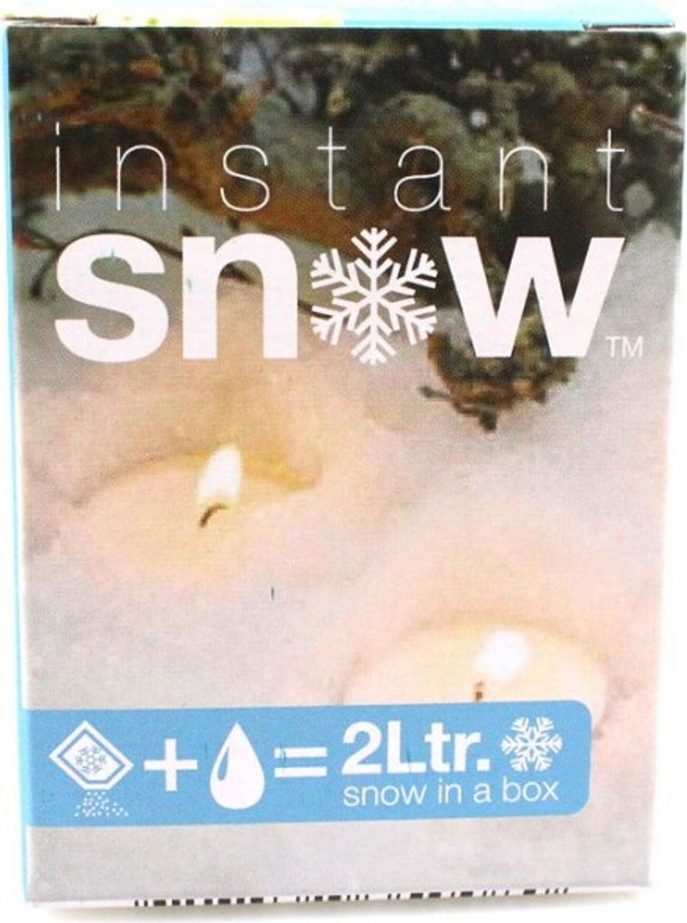 30g Instant Schnee magic Snow Pulver ergibt ca. 2 LDeko Schnee Zauberschnee